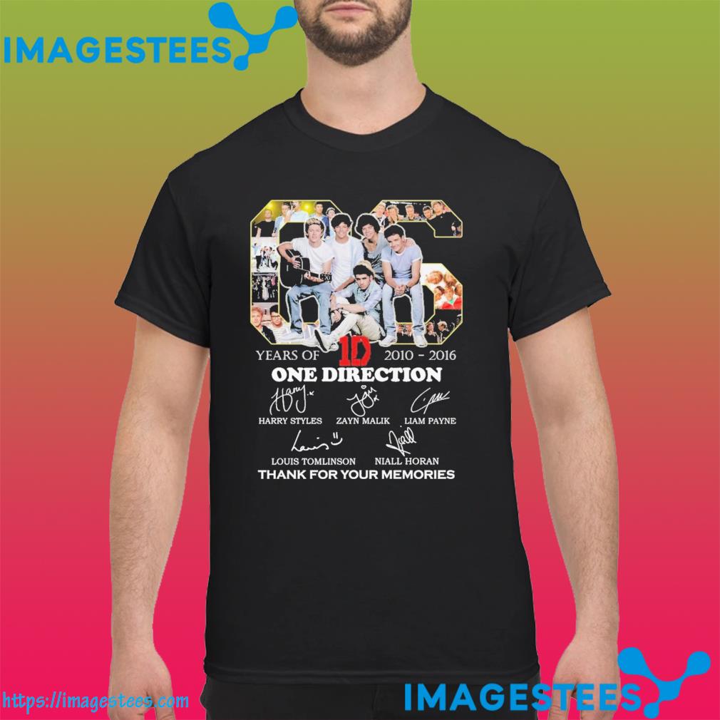 66 years of 2010 2016 One Direction signatures thank you for the memories shirt