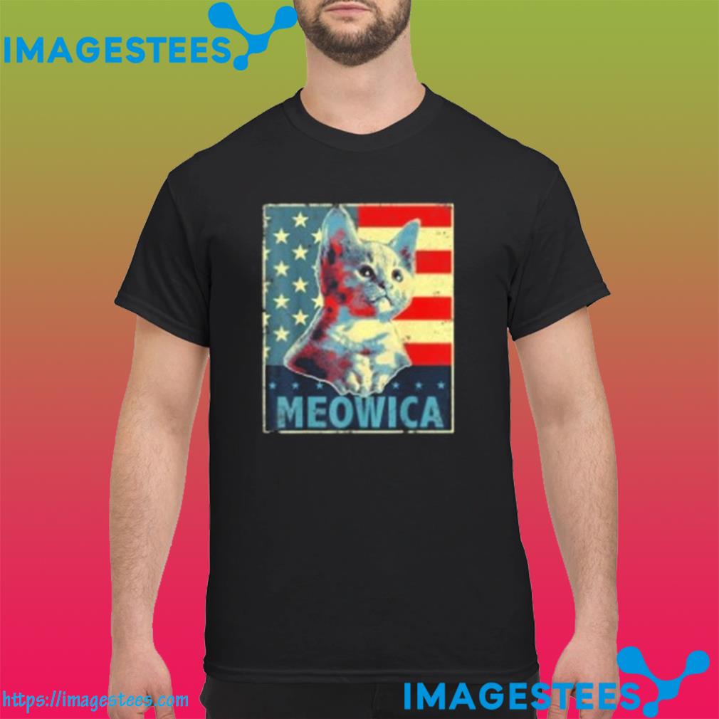 ImagesTees - Meowica Cat 4th of July Patriotic American Flag Shirt - Official Dilly dilly shirts